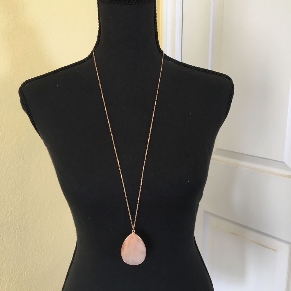 Stone, Gold-tone Long Necklace